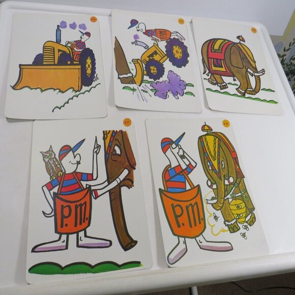 Peabody 60s story (5) cards Elephant Vintage Artwork - Picture 1 of 8